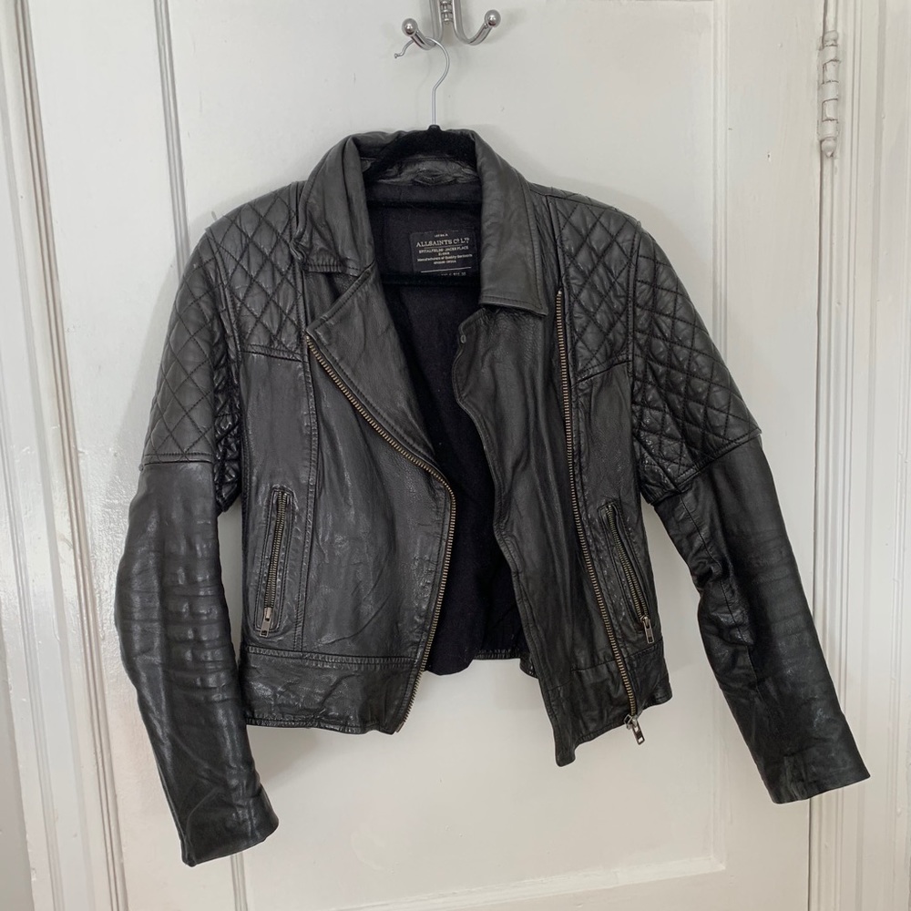 ALLSAINTS quilted leather jacket